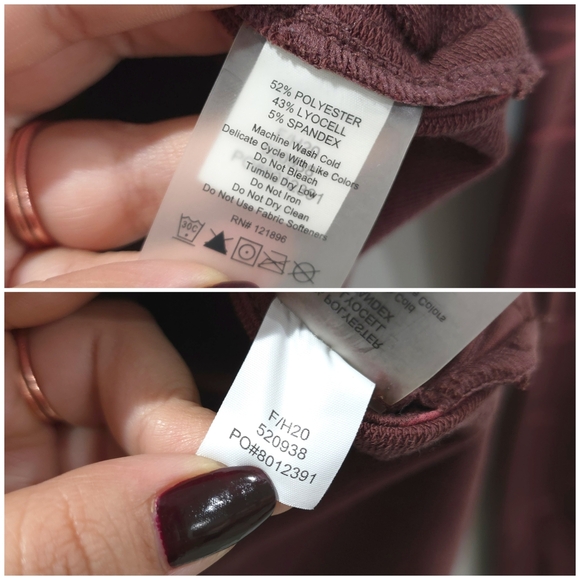 TITLE NINE Manresa Maroon Burgundy Active Hoodie,  Pink Accents, French Terry, S - Picture 11 of 13